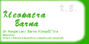 kleopatra barna business card
